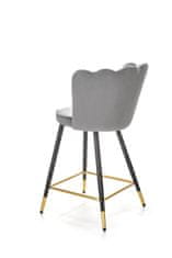 Halmar Barová stolička H-106 - sivá / čierna / zlatá