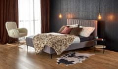 Halmar Čalúnená manželská posteľ s roštom Francesca 160 - svetlosivá