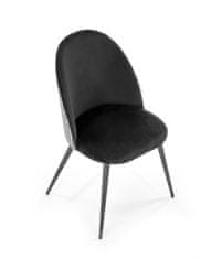 Halmar Jedálenská stolička K478 - čiernobiely vzor / čierna