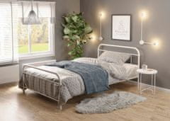 Halmar Kovová jednolôžková posteľ s roštom Linda 90 - biela
