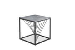 Halmar Konferenčný stolík Infinity 2 Kwadrat - sivý mramor / čierna