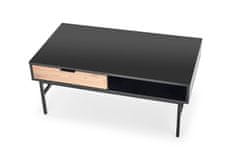 Halmar Konferenčný stolík so zásuvkou Murano LAW-1 - čierna / dub artisan