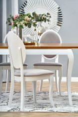 Halmar Rustikálny rozkladací jedálenský stôl Windsor - dub tmavý / biela