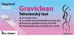 Singclean GRAVICLEAN tehotenský test - Proužky 3 ks