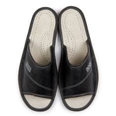 NOWO Pánske kožené papuče, sivé domáce papuče r. 44