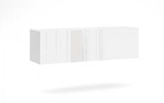 VIVALDI Závesný TV stolík Vivo 140 cm s LED osvetlením biely
