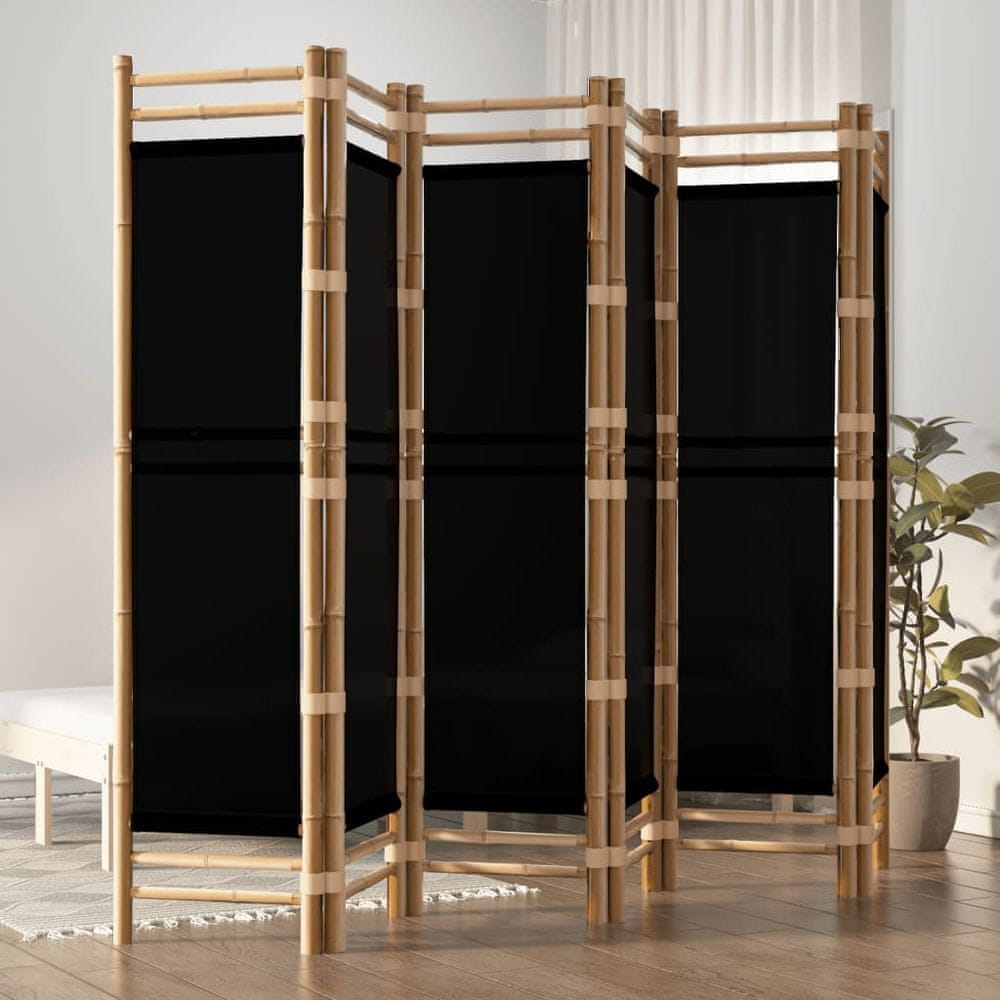 Petromila vidaXL Skladací 6-panelový paraván 240 cm bambus a plátno