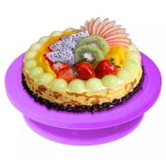Northix Otočný tortový tanier - fialový - 28 cm 