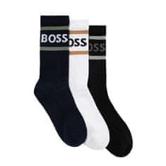 Hugo Boss 3 PACK - pánske ponožky BOSS 50469371-966 (Veľkosť 39-42)