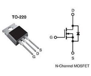 HADEX IRF630 N MOSFET 200V/9A 75W 0,4 Ohm TO220