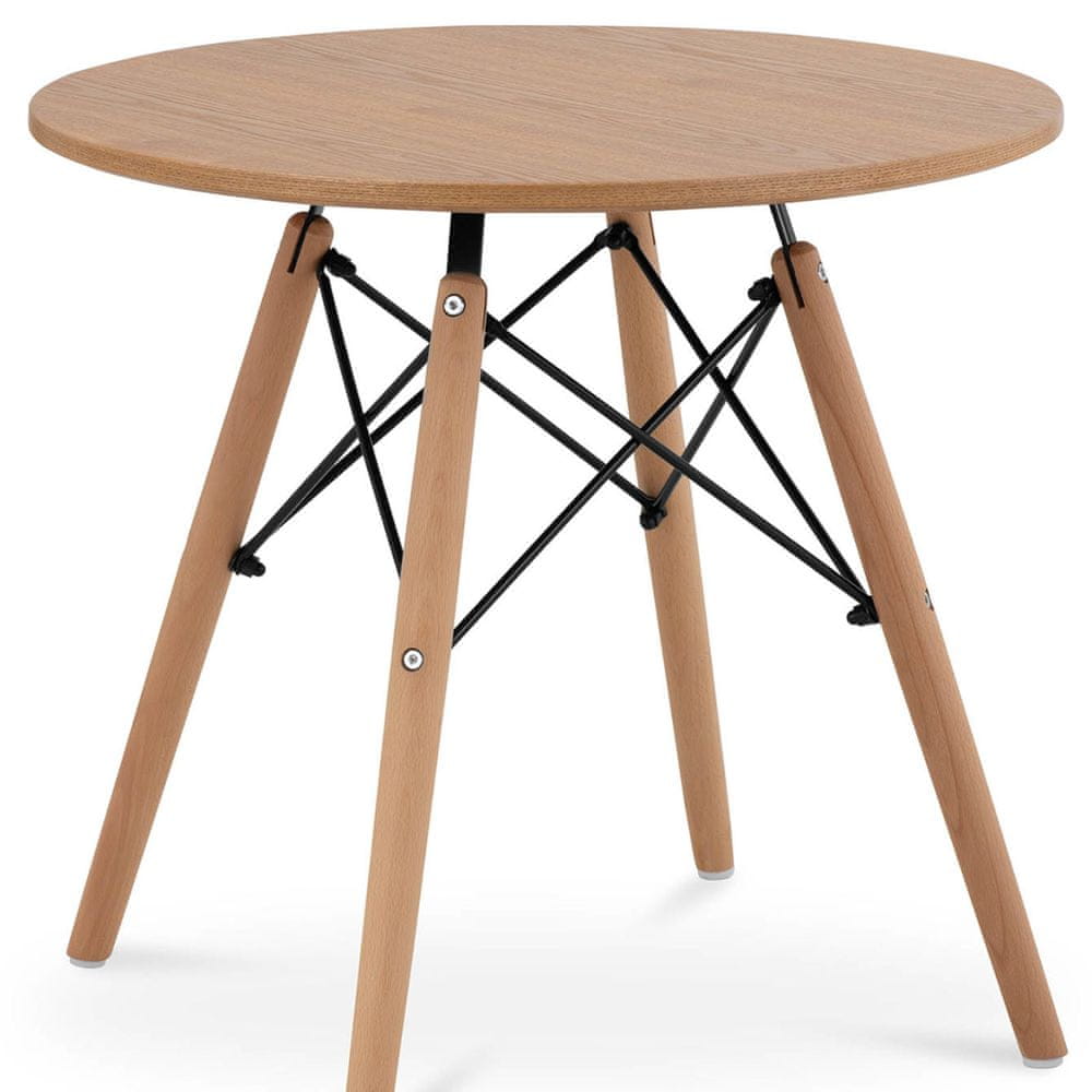 shumee Stôl okrúhly stôl s drevenými nohami univerzálny max.150 kg pr. 60 cm
