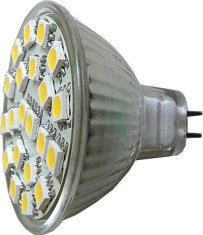 HADEX Žiarovka LED MR16-21xSMD5050, biela teplá, 12V