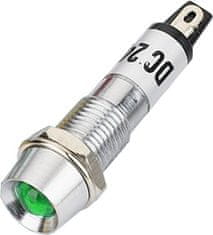 HADEX kontrolka 12V LED zelená do otvoru 8mm