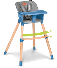 Lionelo Jedálenská stolička Koen 2v1 Blue Sky
