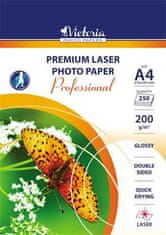 Victoria Fotografický papier "Professional", do laserovej tlačiarne, lesklý, A4, 200g, obojstranný