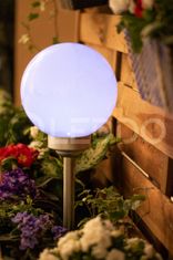 Polux 6x Solárne záhradné svietidlo LED Guľa 20cm do zem 3500K + RGB