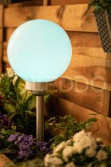 Polux 6x Solárne záhradné svietidlo LED Guľa 20cm do zem 3500K + RGB