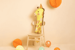 PartyDeco Fóliový balón číslo 1 Žirafa 92cm
