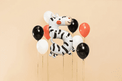 PartyDeco Fóliový balón číslo 5 Zebra 98cm