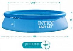 Intex Bazén 2,44 x 0,61m bez filtrácie