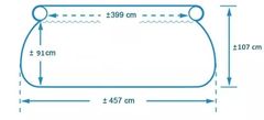 Intex Bazén 4,57 x 1,07 m set vrátane príslušenstva