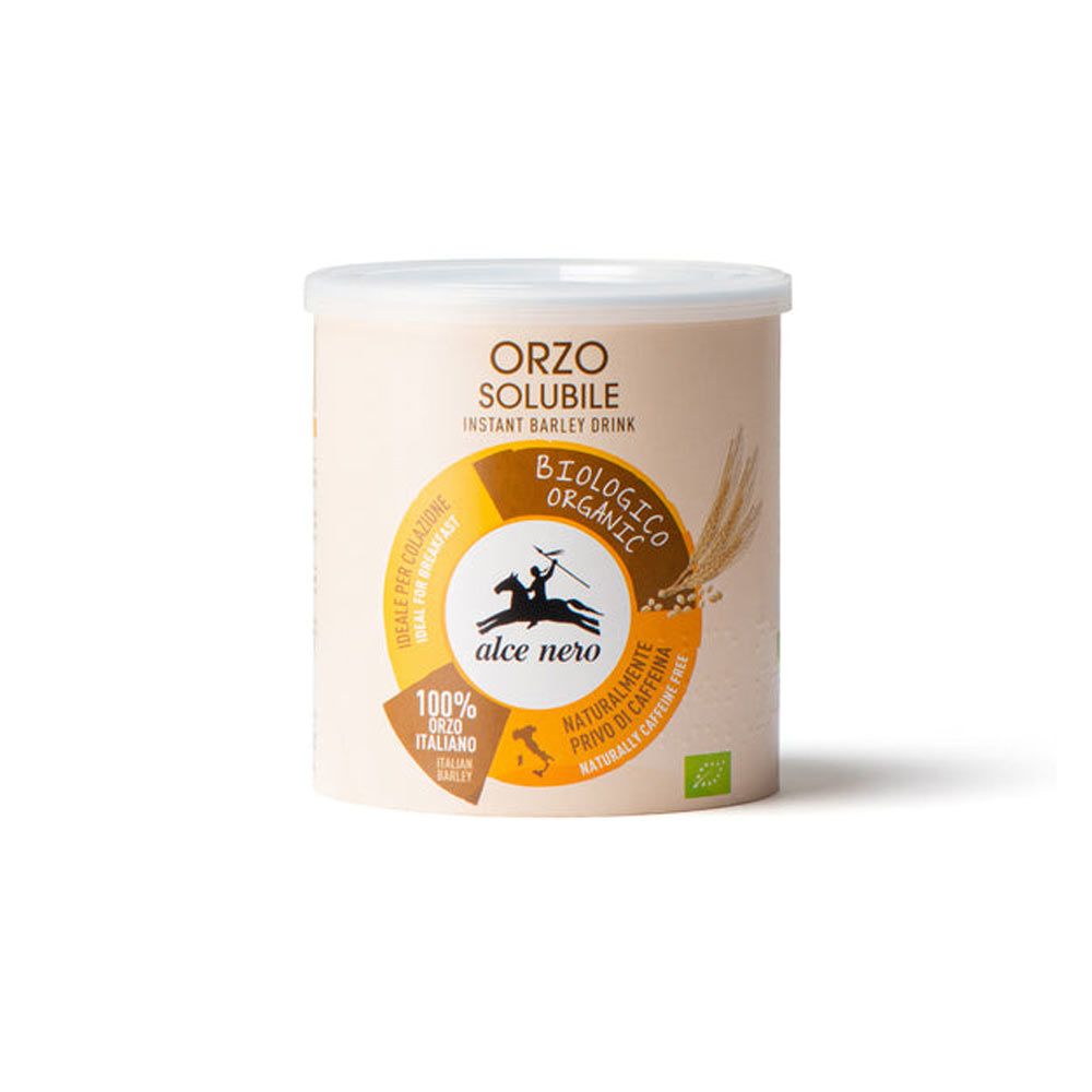 Alce Nero Talianska instantná BIO cereálna káva "Orzo Solubile Biologico | Instantný jačmenný nápoj" 125g Alce Nero