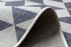 Dywany Łuszczów Kusový koberec Sion Sisal Triangles 22373 ecru/blue-pink – na von aj na doma 80x150