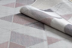 Dywany Łuszczów Kusový koberec Sion Sisal Triangles B3006A ecru/pink – na von aj na doma 80x150