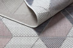 Dywany Łuszczów Kusový koberec Sion Sisal Triangles B3006A ecru/pink – na von aj na doma 80x150