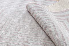 Dywany Łuszczów Kusový koberec Sion Sisal Labirinth 22376 pink/ecru – na von aj na doma 80x150