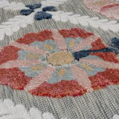 Flair Kusový koberec Plaza Flora Grey – na von aj na doma 120x170