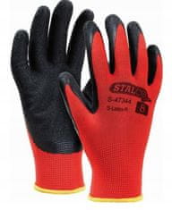 STALCO S-latexové ochranné polyesterové rukavice veľkosti 8