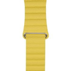 Strapado Kožený magnetický řemínek pro Apple Watch Barva: Žlutá, Šířka hodinek: 38/40/41 mm, Délka: M/L