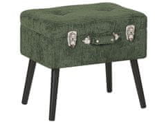 Beliani Menčestrový stolček s úložným priestorom zelený MALLARD