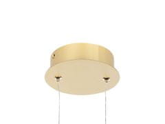 Beliani Kovová LED závesná lampa zlatá FANE