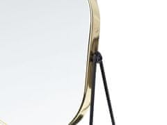 Beliani Kozmetické zrkadlo 20 x 22 cm zlatá/čierna CORREZE