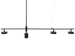 Beliani Závesné svietidlo 4-žiarovkové LED kovové čierne FOYLE