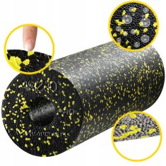 Masážny valček EPP 45 cm (Foam Roller), čierna a žltá