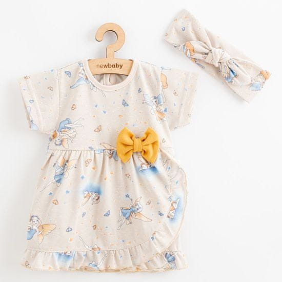 NEW BABY Detské bavlnené šaty s čelenkou Fairy