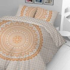 Svilanit Bavlnená saténová posteľná bielizeň Svilanit Gold Mandala, 140 x 200 + 50 x 70 cm, 100 % luxusný mako satén, Váš príjemný spánok sa začína očarujúcou posteľnou bielizňou!
