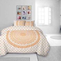 Svilanit Bavlnená saténová posteľná bielizeň Svilanit Gold Mandala, 140 x 200 + 50 x 70 cm, 100 % luxusný mako satén, Váš príjemný spánok sa začína očarujúcou posteľnou bielizňou!