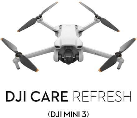Care Refresh CARD 2Year Plan DJI Mini 3 EU - 1 rok predĺžená záruka o 2 roky servisný plán predĺženia záruky DJI produkty kompletná výmena záruka dronu platnosť 48 mesiacov prikúpenie záruky krytia pri poškodení