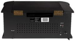 Denver MRD-51BLACK Hudobný retro systém v drevenej skrini s gramofónom, CD, USB, kazetou a rádiom FM aj DAB
