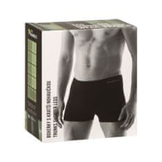 Gino Pánske boxerky bezšvové bambusové čierne (53005) - veľkosť XL