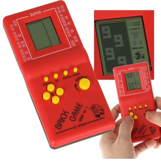Aga Digitálna hra Brick Game Tetris červený