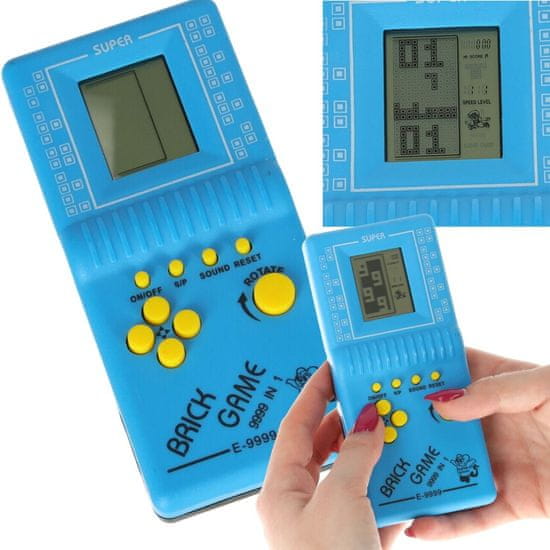 Aga Digitálna hra Brick Game Tetris modrý