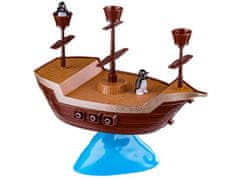 KECJA Vyvažovacia hra Pirátska loď Vyvažovanie tučniakov na lodi
