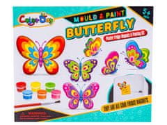 KECJA Kreatívna sada Vytvorte magnet, odliatok DIY Farebné motýle
