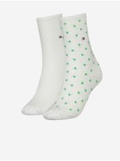 Tommy Hilfiger Sada dvoch párov dámskych ponožiek v krémovej farbe Tommy Hilfiger 39-42