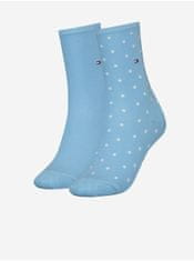 Tommy Hilfiger Súprava dvoch párov dámskych ponožiek v modrej farbe Tommy Hilfiger 39-42